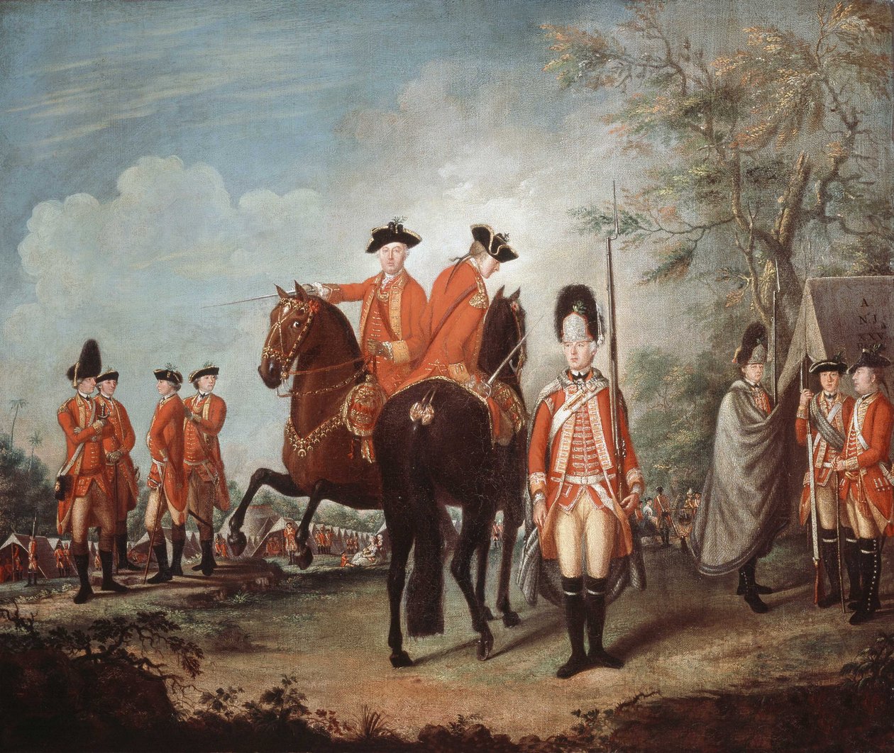 Az ezred két lova, 25. gyalogezred, Menorca, 1769 körül (olaj, vászon) alkotó: Giuseppe Chiesa