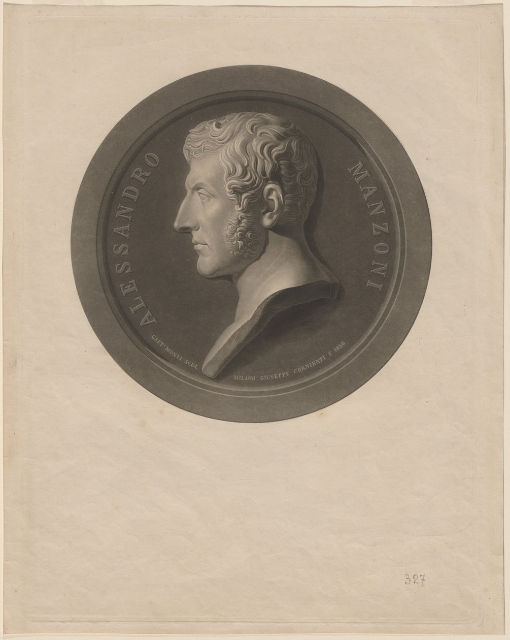 Alessandro Manzoni alkotó: Giuseppe Cornienti, after Gaetano Monti