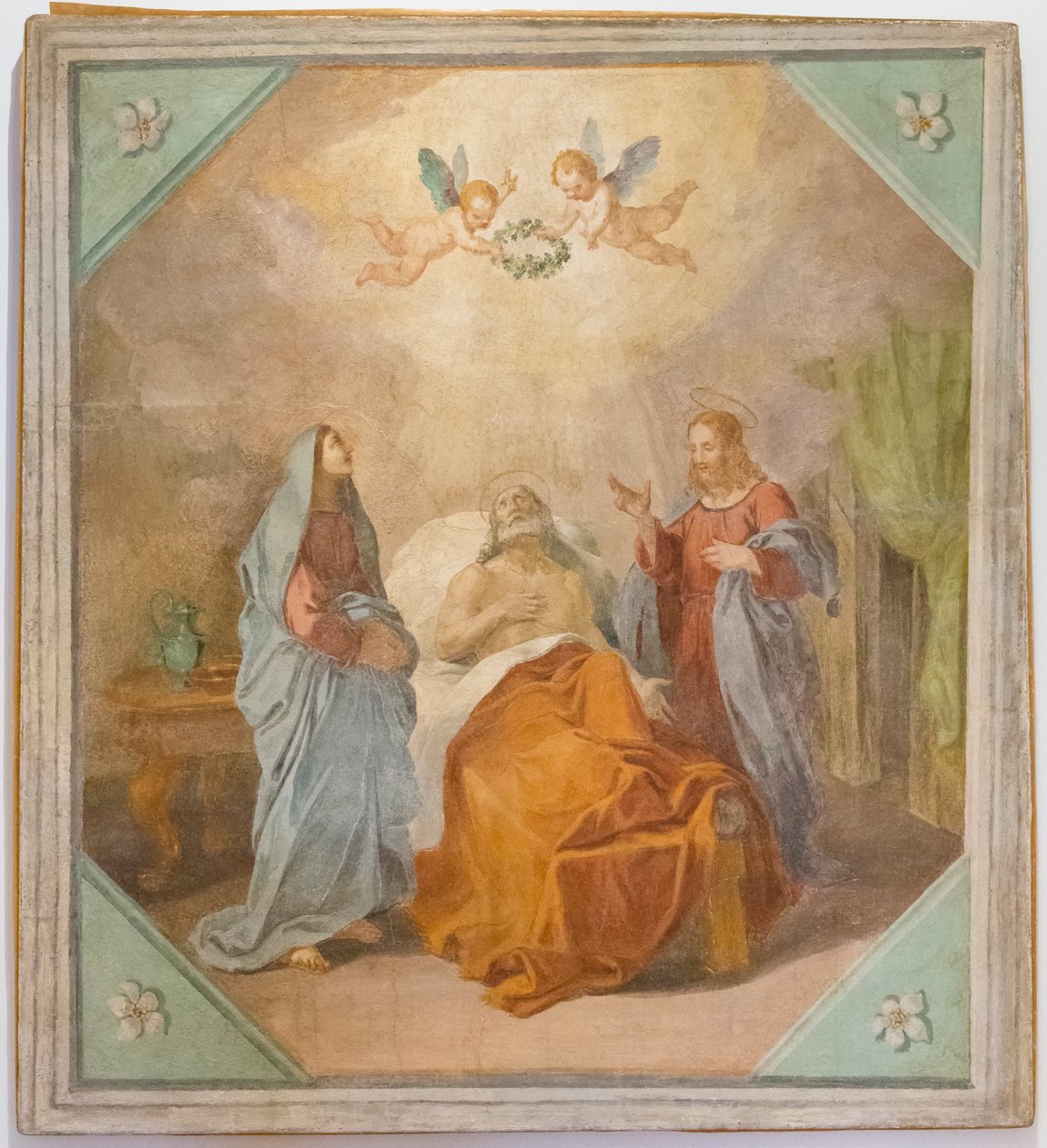 Szent József halála alkotó: Giuseppe Craffonara