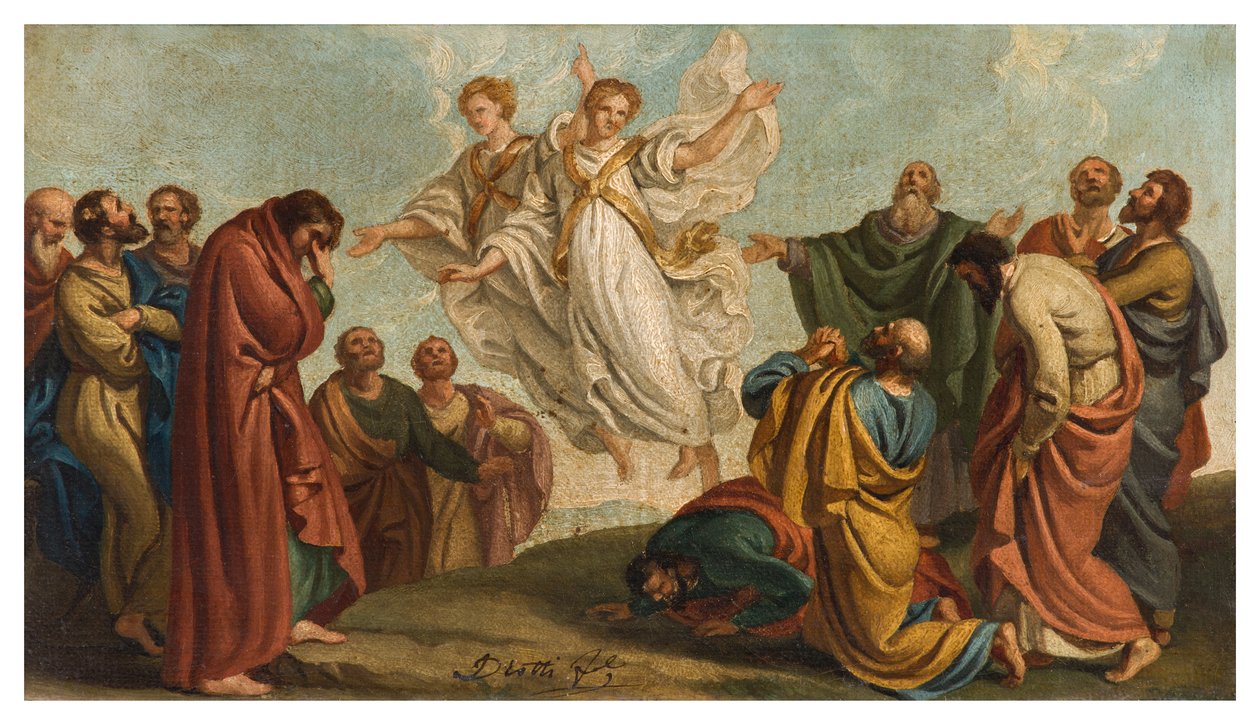 Giuseppe Diotti, Vázlat, Angyalok megjelenése az apostoloknak a mennybemenetel után alkotó: Giuseppe Diotti