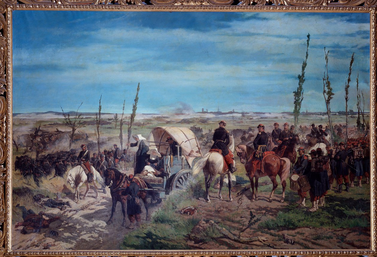 Olasz katonai tábor az 1859-es magentai csatában (olaj, vászon alkotó: Giuseppe Fattori