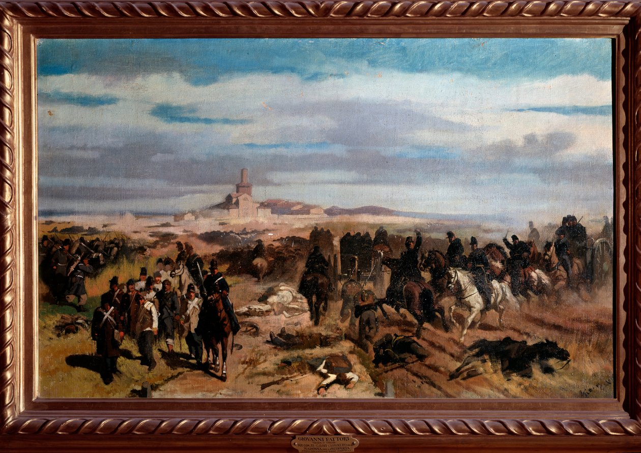 Solferino és San Martino csata 1859. június 24-én (olaj, vászon alkotó: Giuseppe Fattori