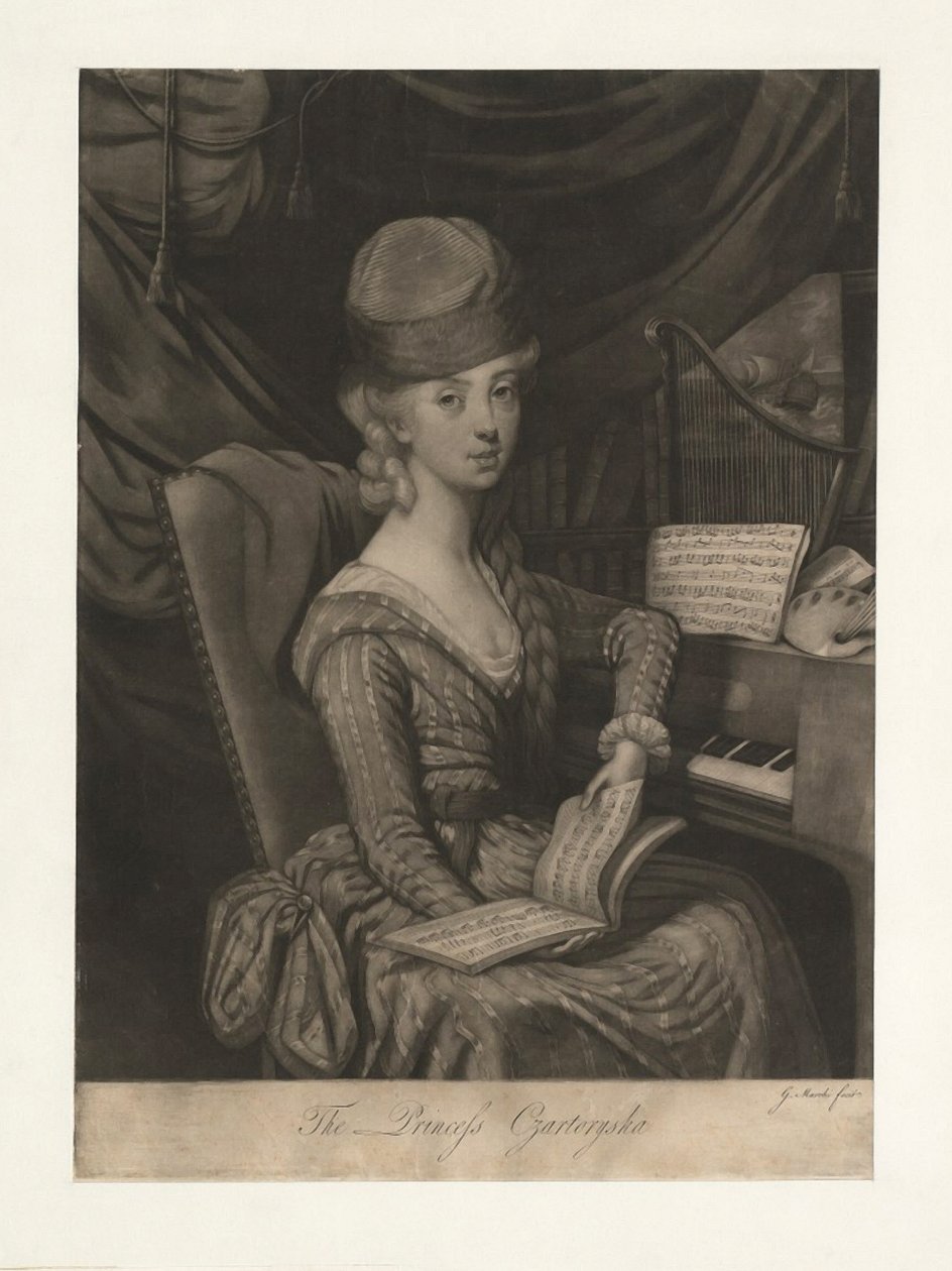 Izabela Czartoryska hercegnő portréja, született Fleming grófnő 1746-1835, 1777 alkotó: Giuseppe Filippo Liberati Marchi