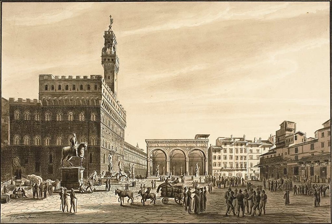 Piazza Signoria alkotó: Giuseppe Gherardi
