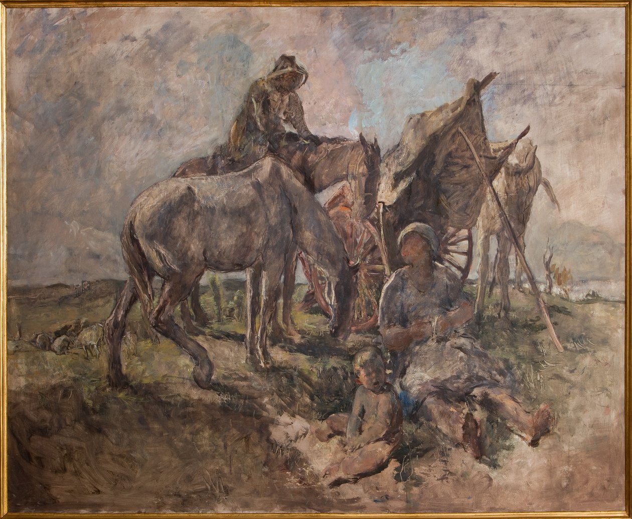 Rest in the Fields (olaj rétegelt lemezen) alkotó: Giuseppe Graziosi