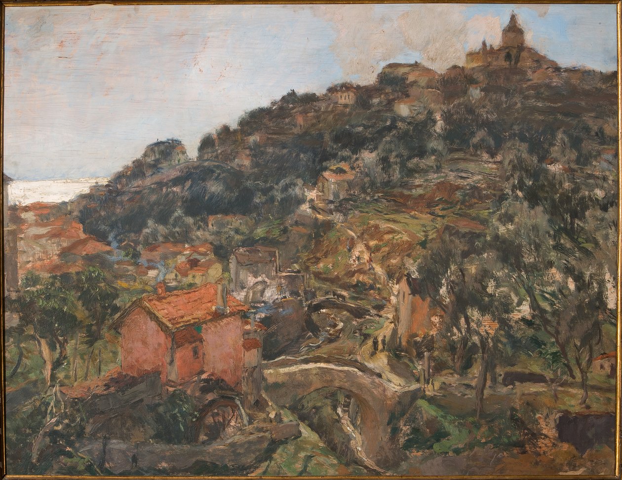 Sanremo (olaj rétegelt lemezre) alkotó: Giuseppe Graziosi