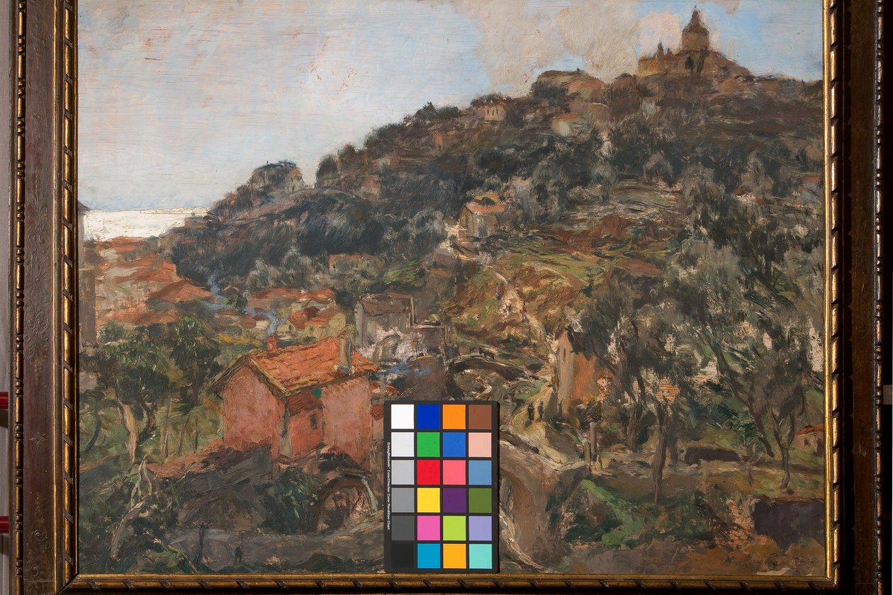 Sanremo (olaj rétegelt lemezre) alkotó: Giuseppe Graziosi