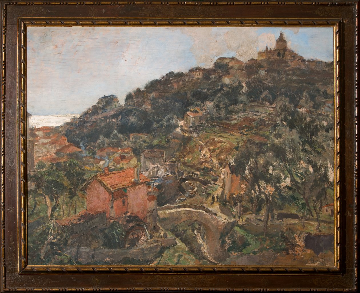 Sanremo (olaj rétegelt lemezre) alkotó: Giuseppe Graziosi