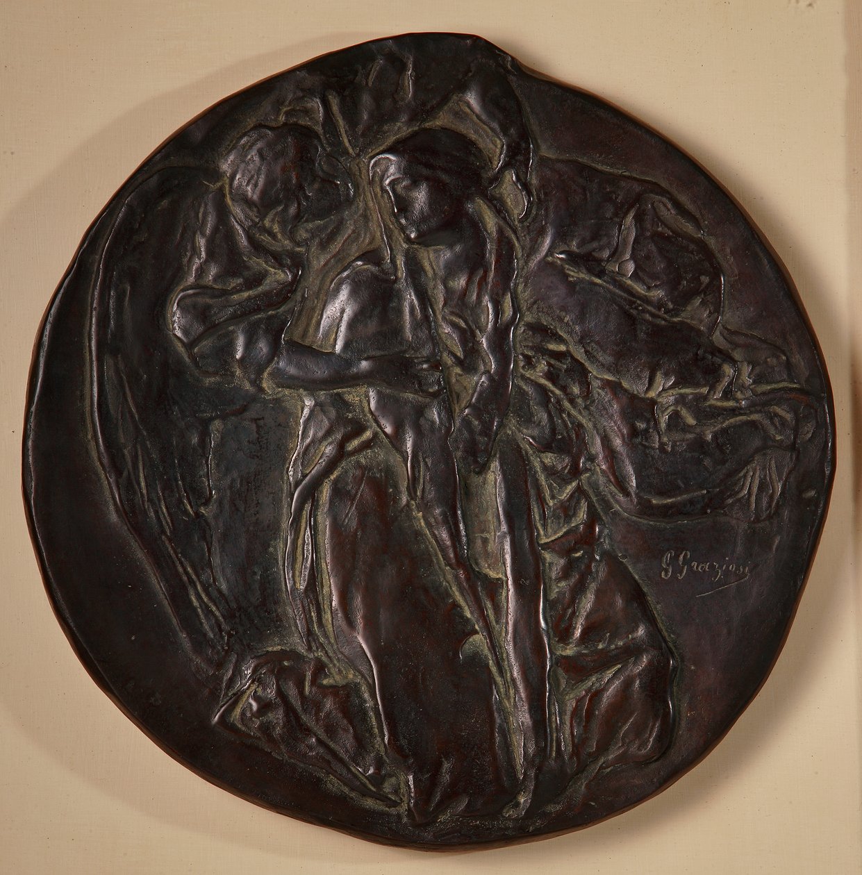 Angyali üdvözlet (bronz) alkotó: Giuseppe Graziosi