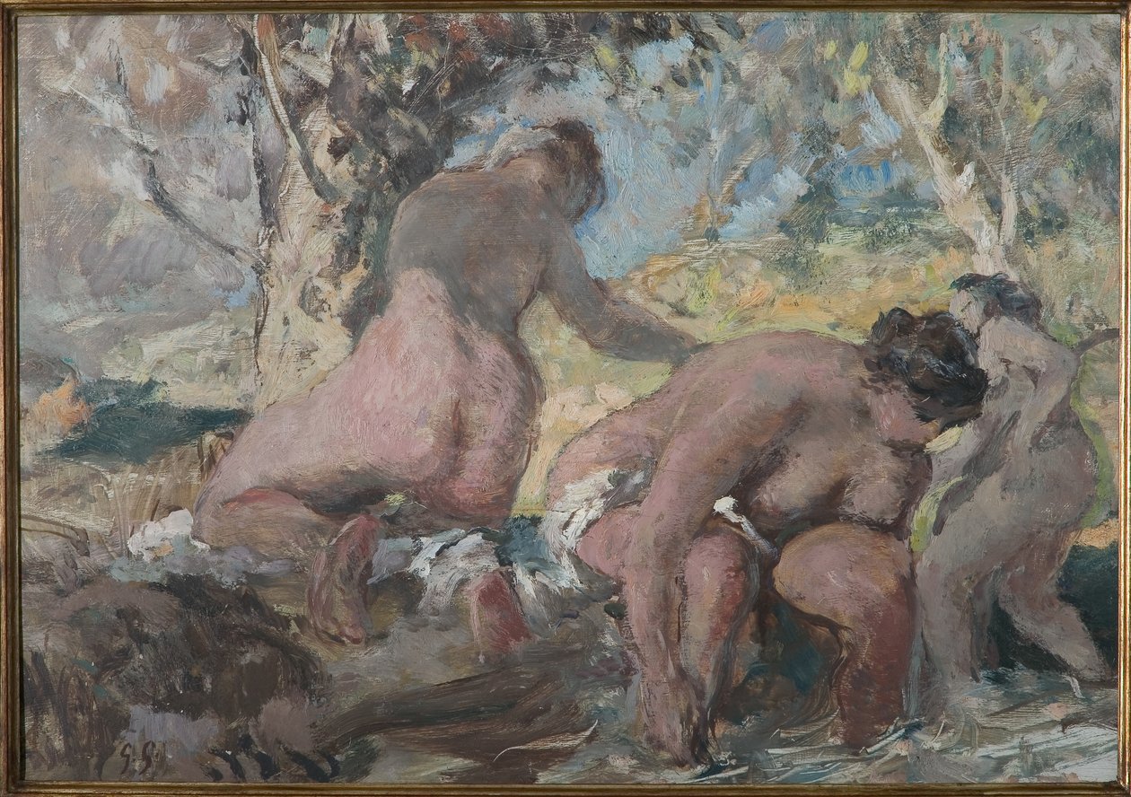 The Bathers (olaj, rétegelt lemez) alkotó: Giuseppe Graziosi