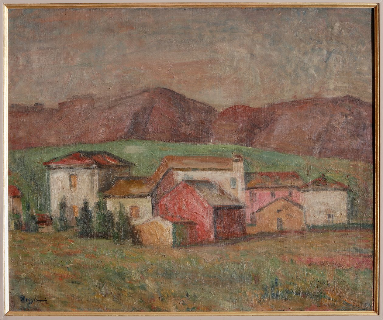 Falu a hegyek lábánál (olaj, vászon) alkotó: Giuseppe Graziosi