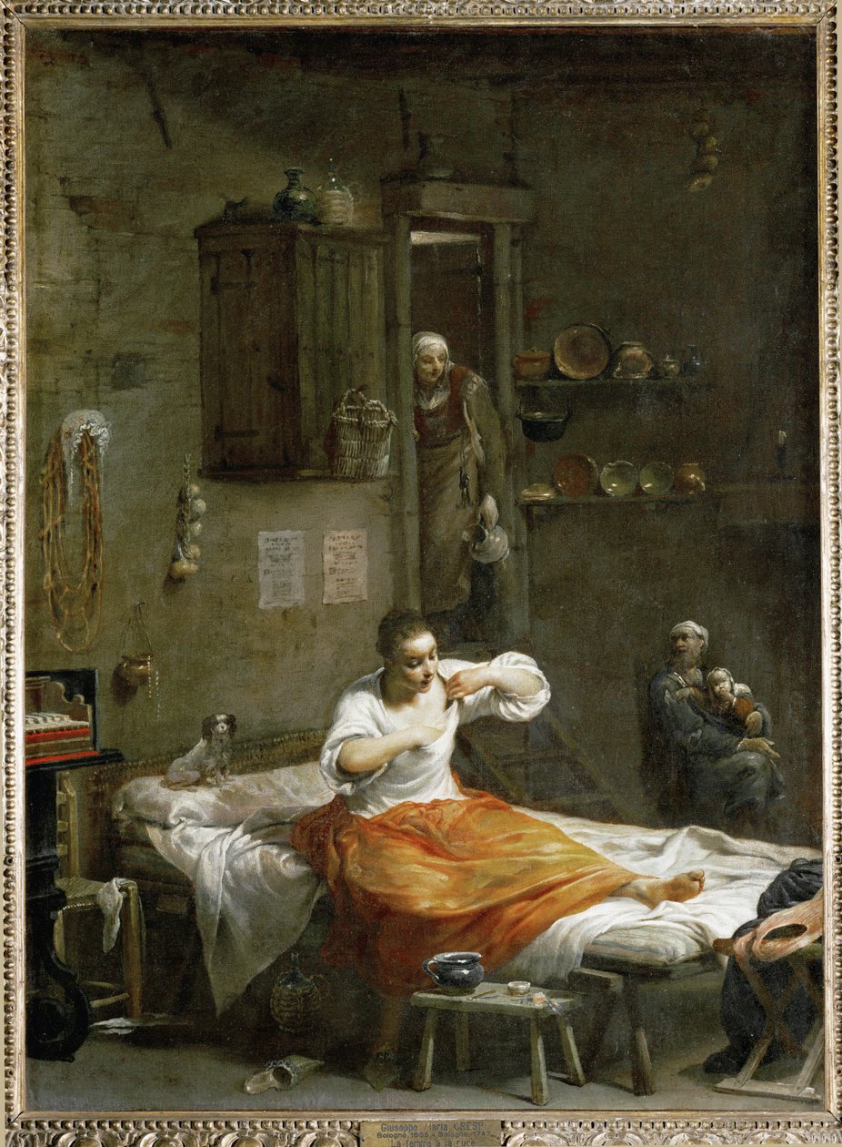 La femme a la puce - Bolhák keresése ... alkotó: Giuseppe Maria (1665 1747) Crespi