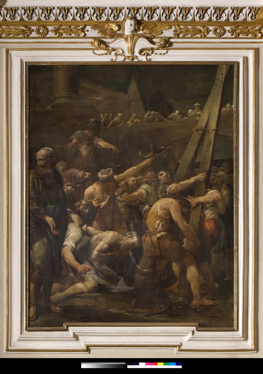 Szent András mártírhalála keresztje előtt alkotó: Giuseppe Maria Crespi