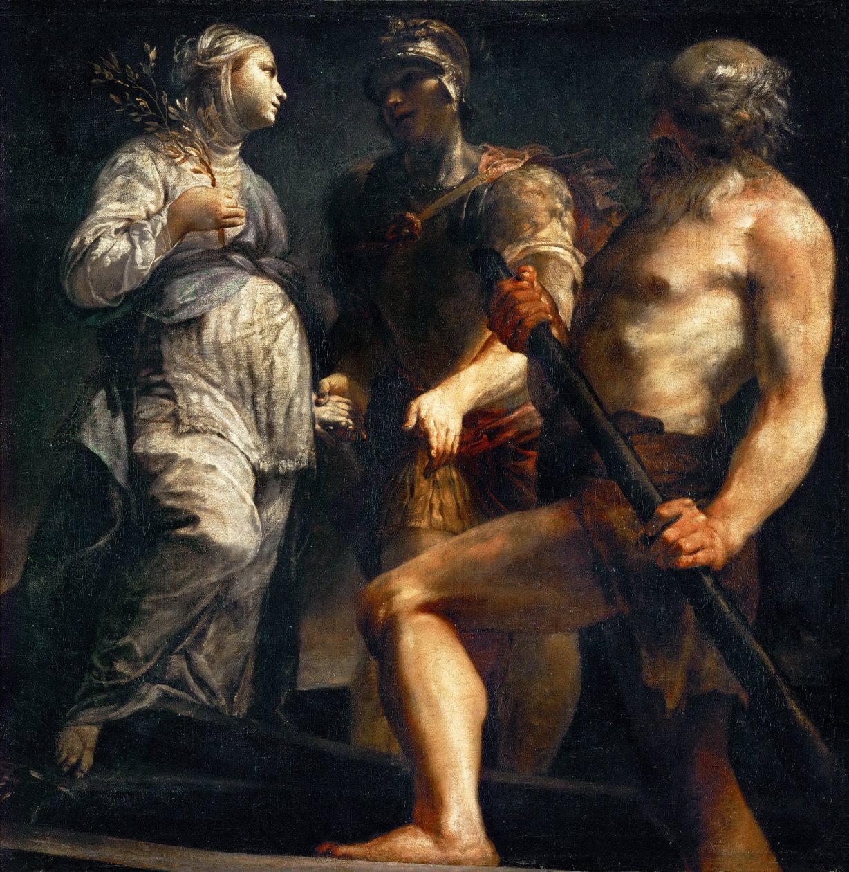 Enee, Sibylle és Charon - Aeneas, Sibyl és Charon - Crespi, Giuseppe Maria (1665-1747) - kb. 1695 - Olaj, vászon - 130x127 - Művészettörténeti Múzeum, Vienne alkotó: Giuseppe Maria Crespi