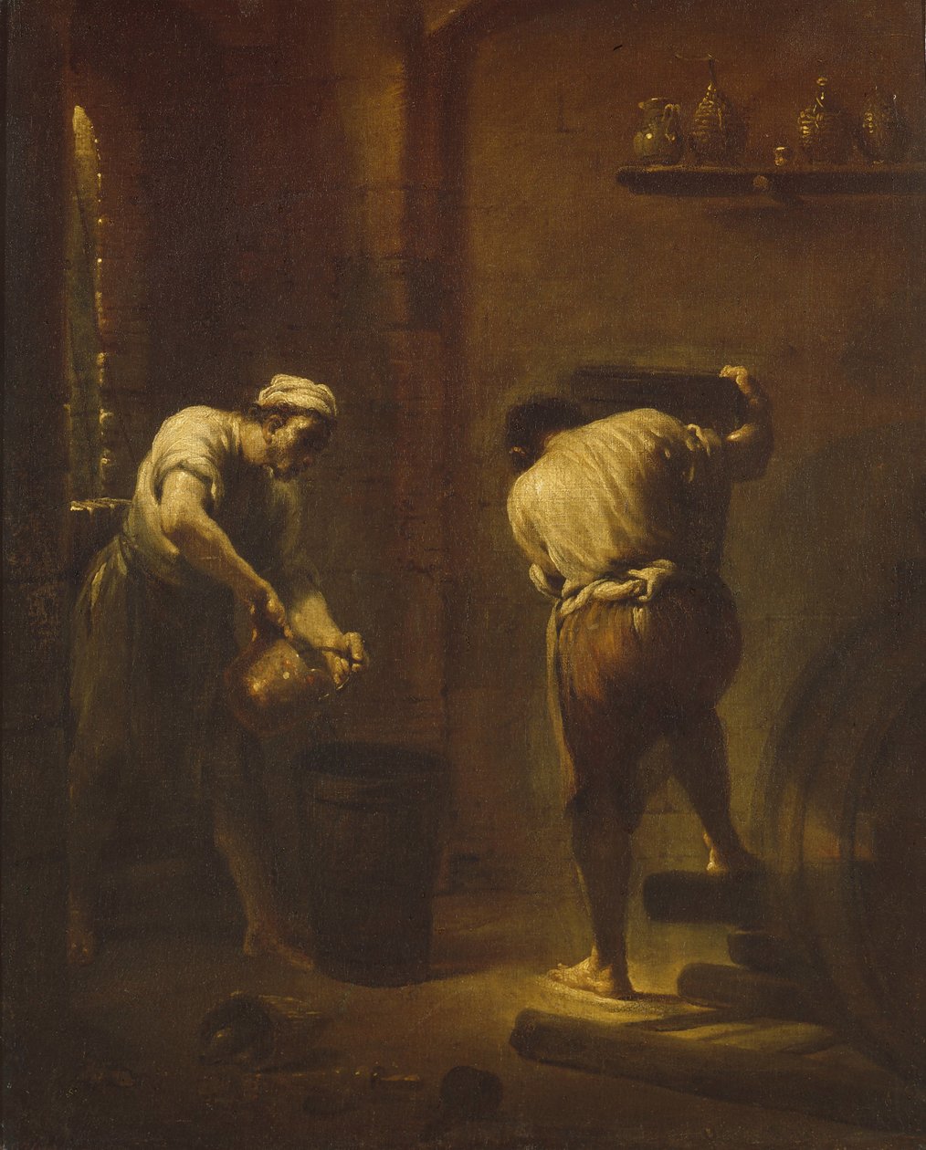 Jelenet a pincében, kb. 1710-1715. alkotó: Giuseppe Maria Crespi