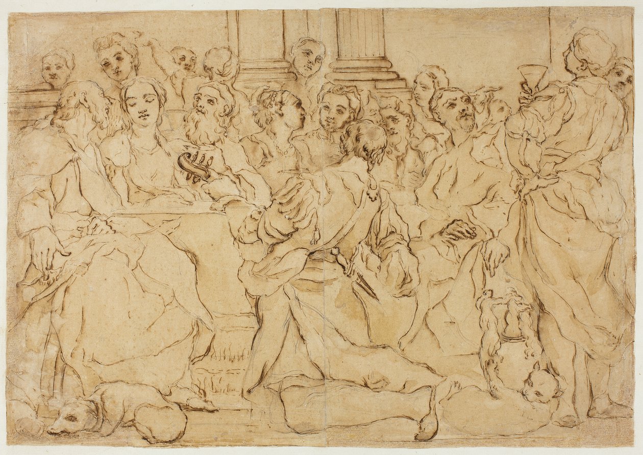 Tanulmány a házasságért Kánában alkotó: Giuseppe Maria Crespi