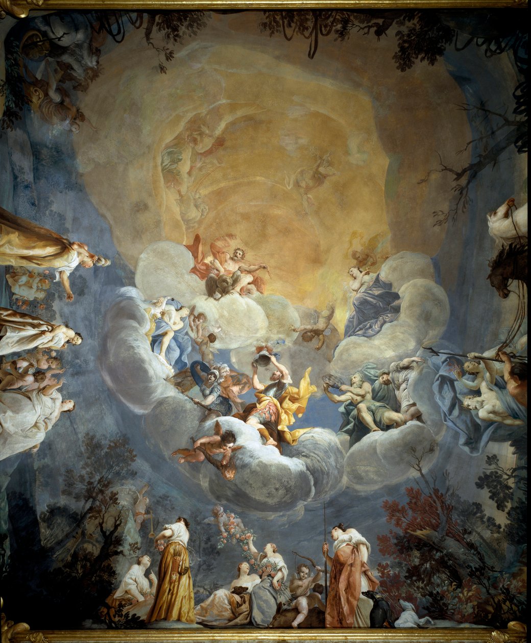 Giuseppe Maria Crespi dit lo Spagnolo (1665-1747) Olympus freskója 1700-1710 Bologna Palazzo Pepoli Campogrande alkotó: Giuseppe Maria Crespi