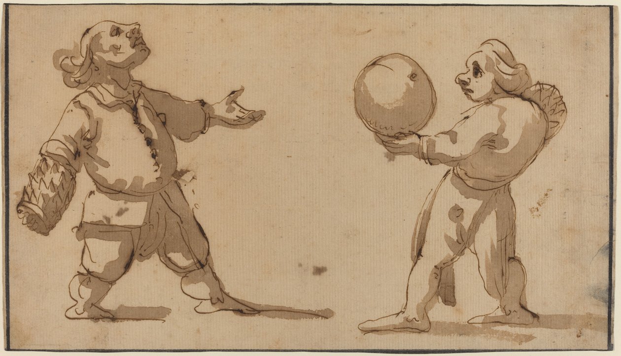 Karikatúra labdajátékosokkal alkotó: Giuseppe Maria Mitelli