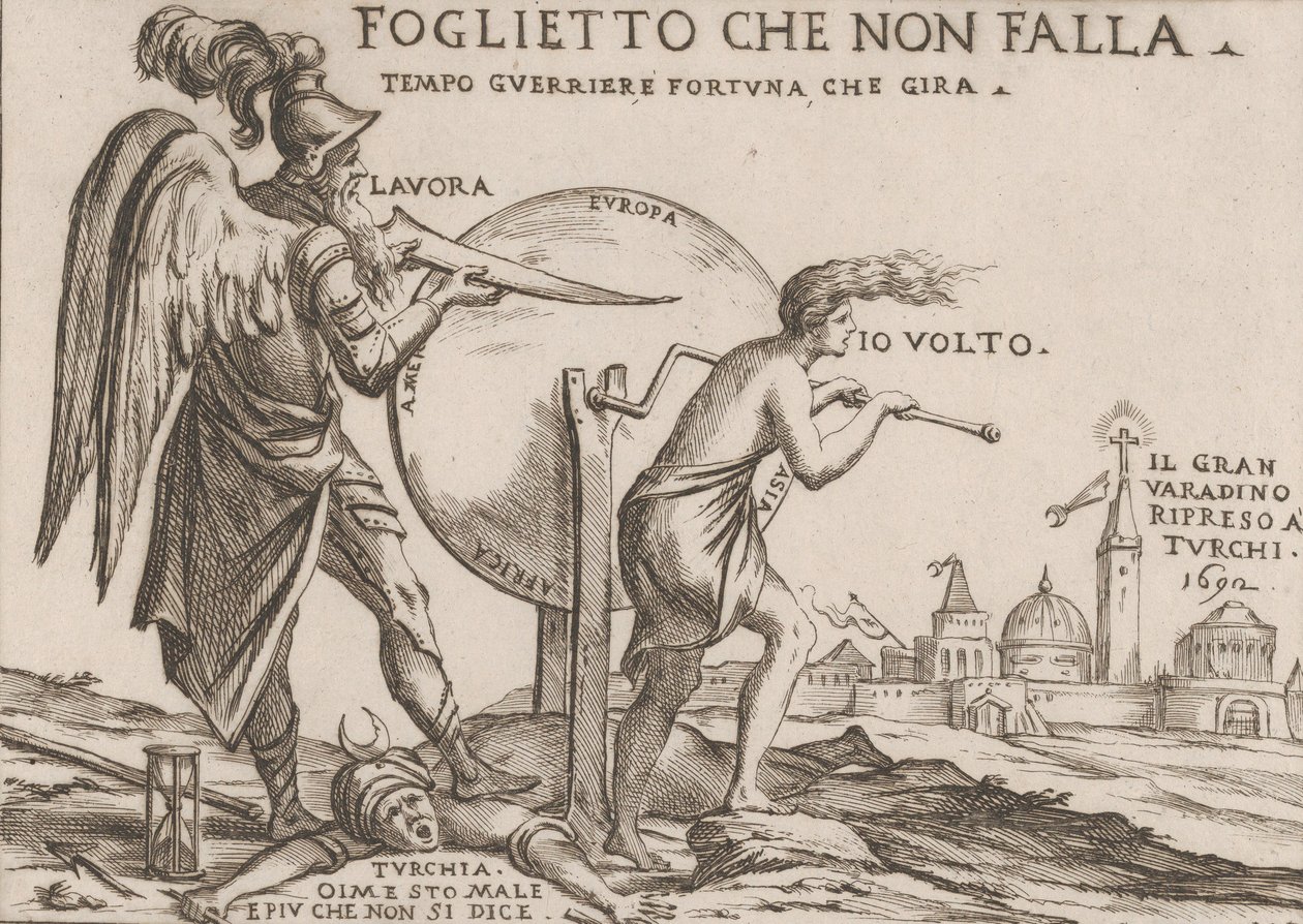 A törökök sorsára vonatkozó allegória, kb. 1692. alkotó: Giuseppe Maria Mitelli