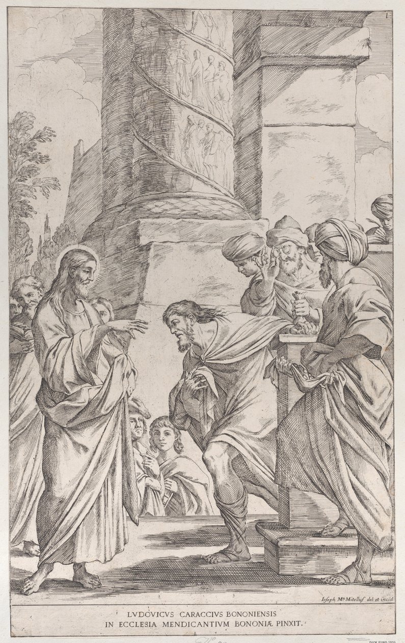 1. tábla: Szent Máté elhívása, 1678. alkotó: Giuseppe Maria Mitelli