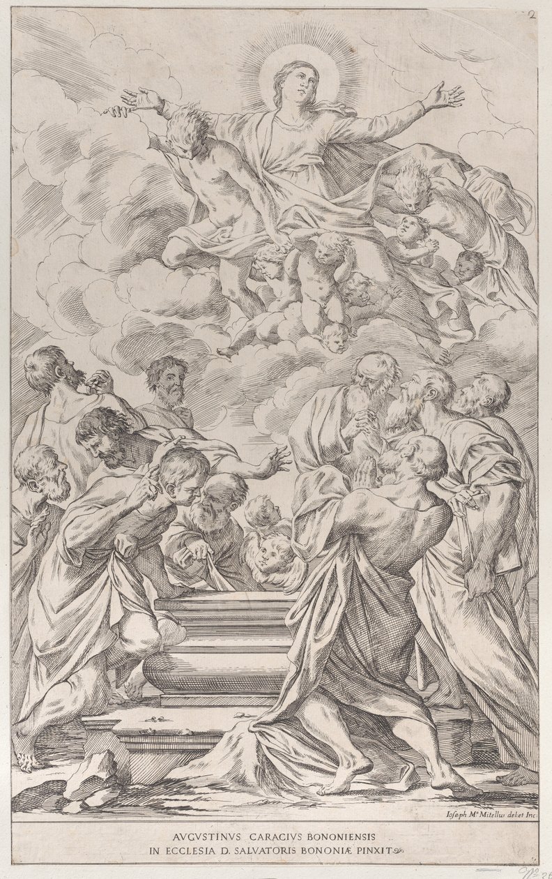 2. tábla: Szűz mennybemenetele, 1678. alkotó: Giuseppe Maria Mitelli