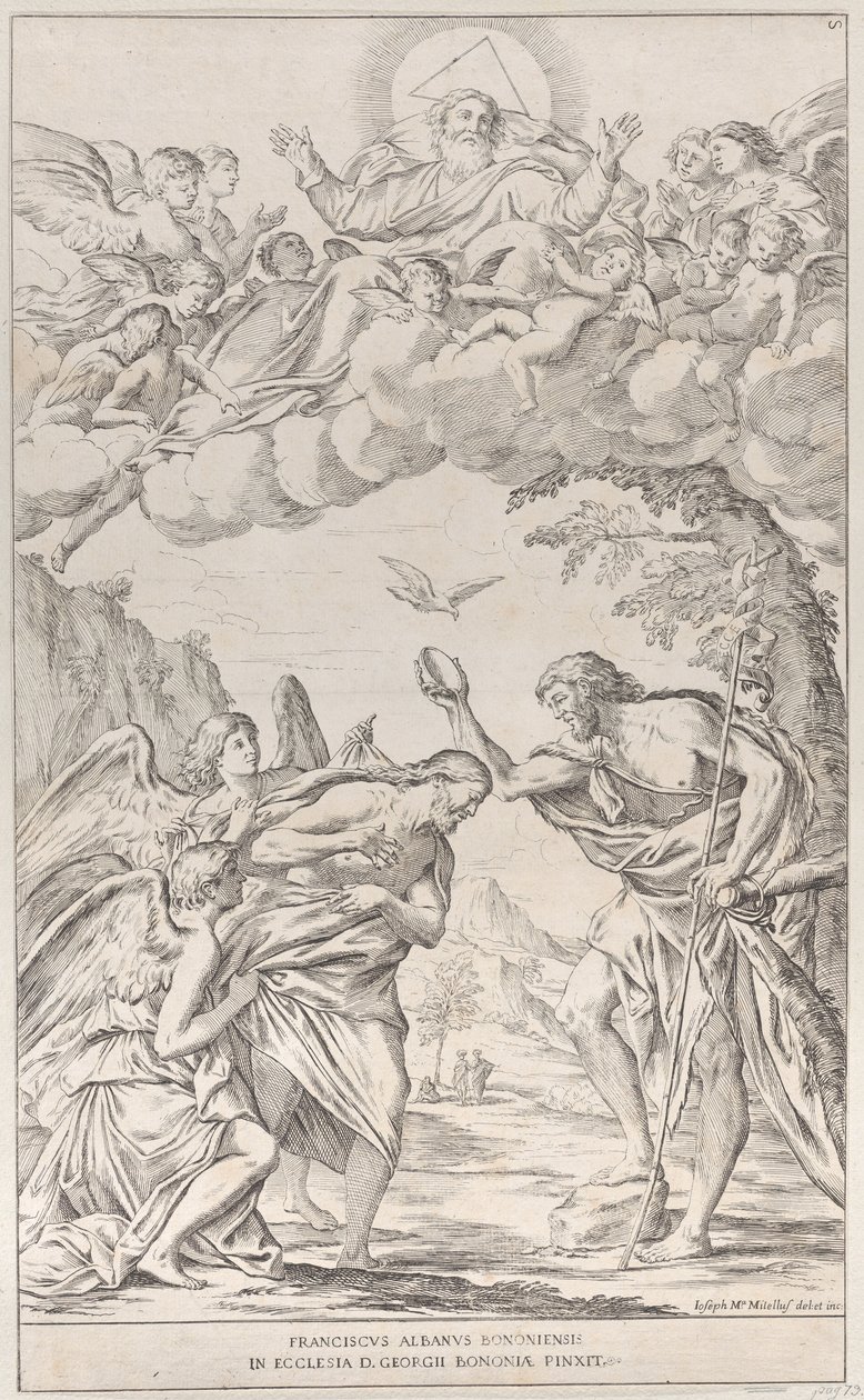 8. tábla: Krisztus megkeresztelkedése, 1678. alkotó: Giuseppe Maria Mitelli