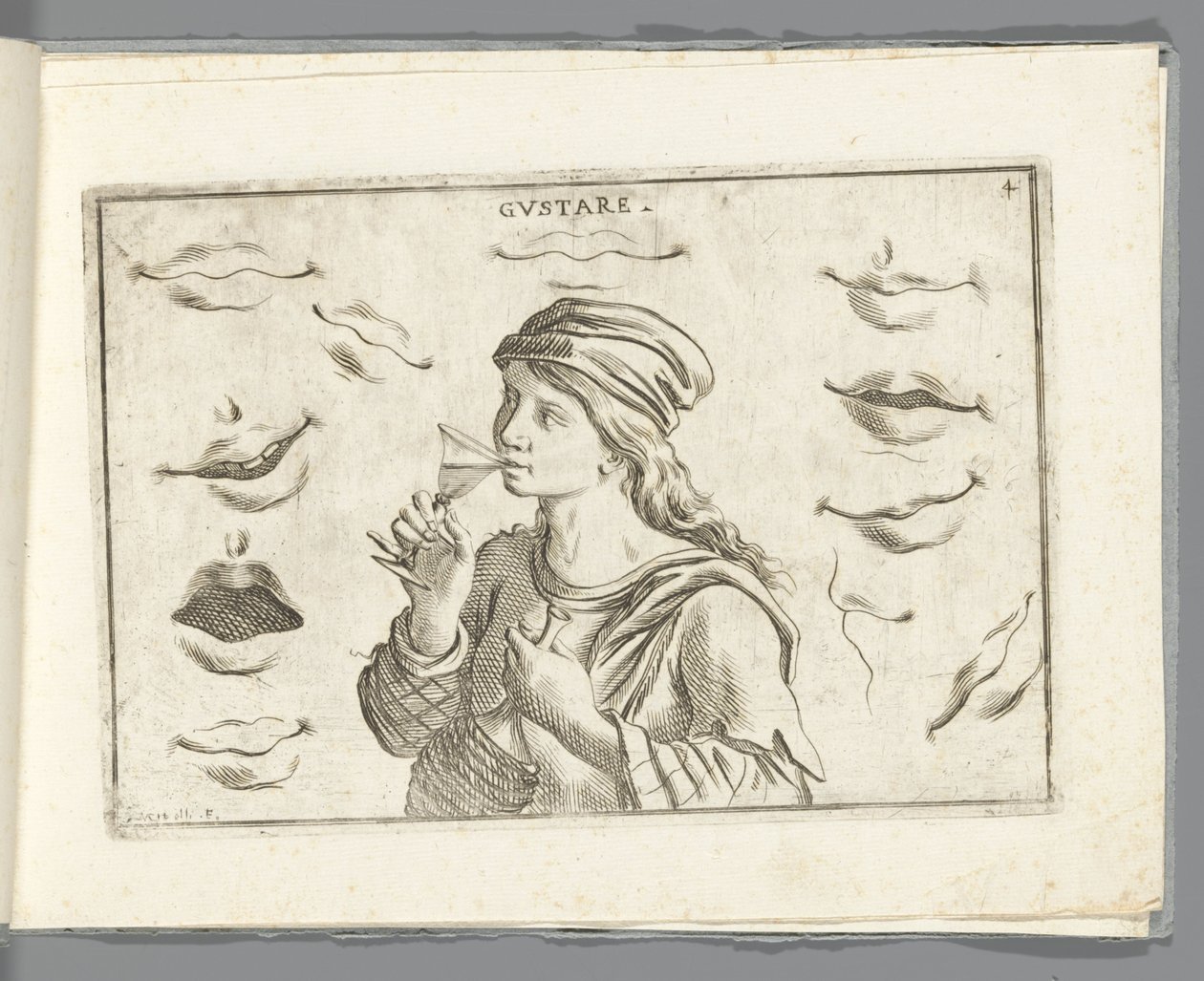 Íz Gustare (cím a tárgyon) alkotó: Giuseppe Maria Mitelli