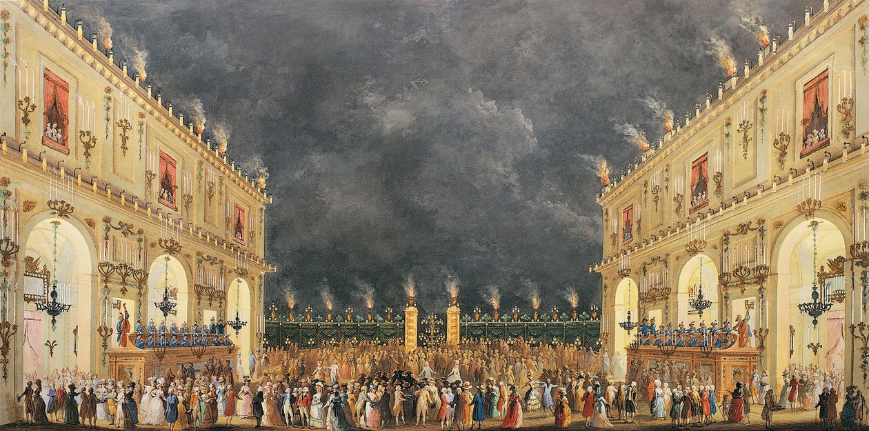 Olaszország, Firenze, Fesztivál Cascine-ban III. Lotaringiai Ferdinánd tiszteletére alkotó: Giuseppe Maria Terreni