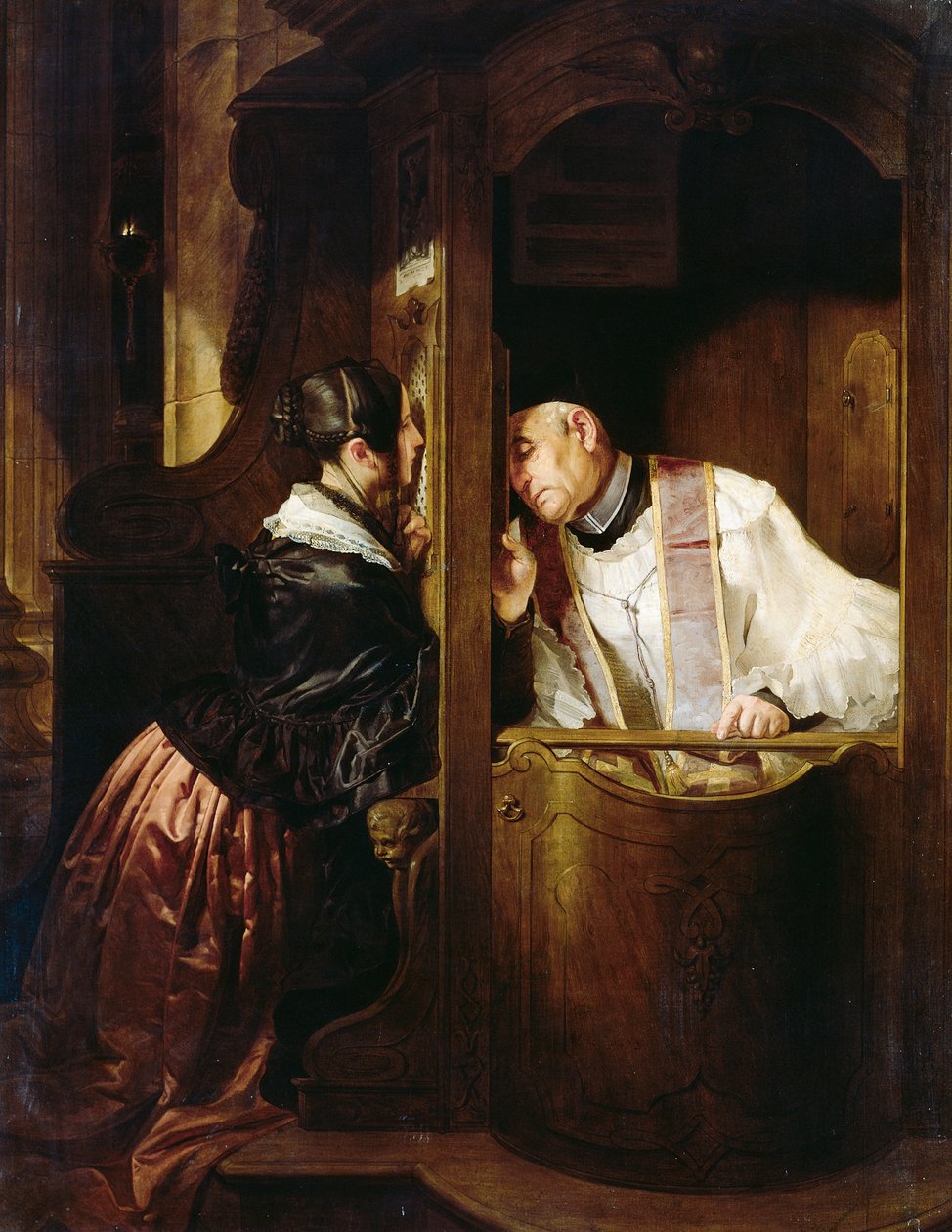 Gyónás alkotó: Giuseppe Molteni
