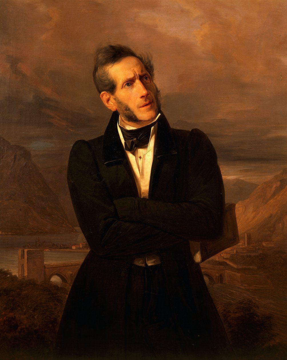 Alessandro Manzoni portréja (Milánó alkotó: Giuseppe Molteni