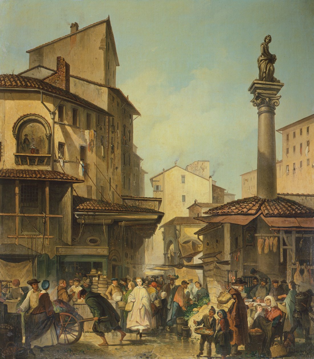 Piac Firenzében, Giuseppe Moricci (1806-1880), Olaszország alkotó: Giuseppe Moricci