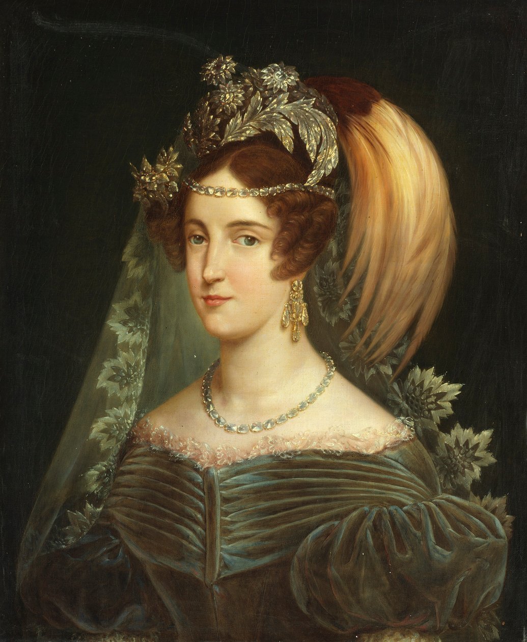 Savoyai Mária Kristina 1812-1836, a két Szicília királynőjének portréja, 1830. alkotó: Giuseppe Navarra