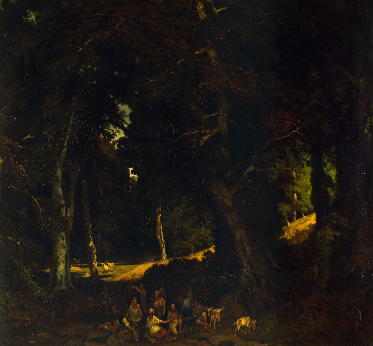 Cigánytábor, Giuseppe Palizzi alkotó: Giuseppe Palizzi