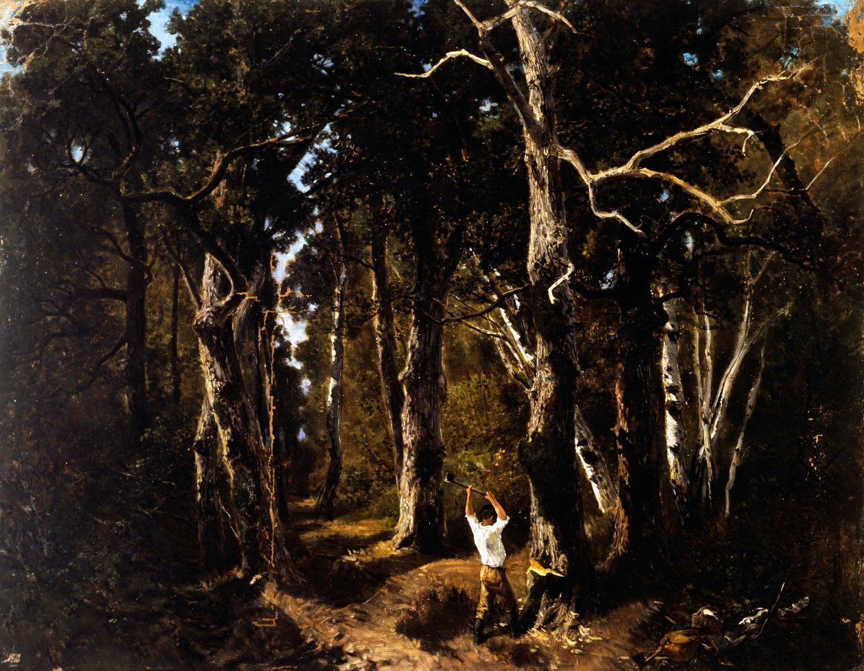 A Fontainebleau-i favágó (olaj, vászon) alkotó: Giuseppe Palizzi
