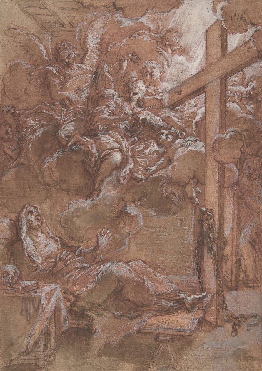 A Boldogságos Giacinta Marescotti extázisa, kb. 1675-1714. alkotó: Giuseppe Passeri