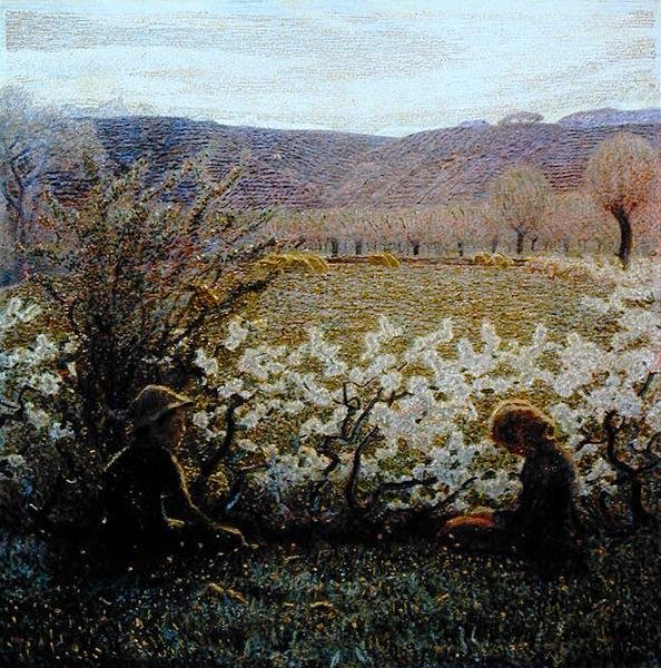 Field in Bloom (olaj, vászon) alkotó: Giuseppe Pellizza da Volpedo