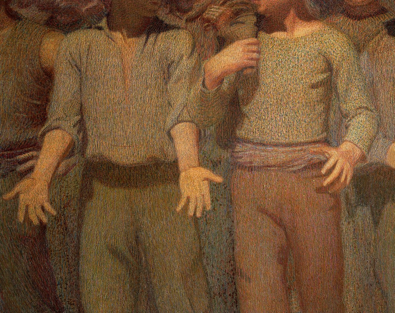 A negyedik állam, Giuseppe Pellizza da Volpedo, részlet alkotó: Giuseppe Pellizza da Volpedo