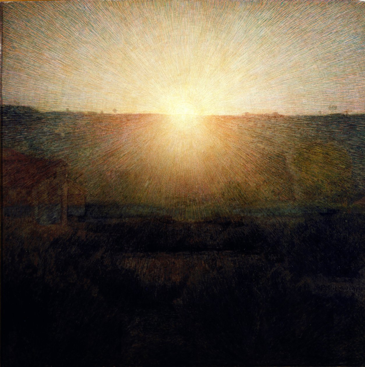 A felkelő nap festménye, Giuseppe Pellizza da Volpedo (1868-1907) 1904 Méret: 155x155 cm Római Modern Művészeti Galéria alkotó: Giuseppe Pellizza da Volpedo