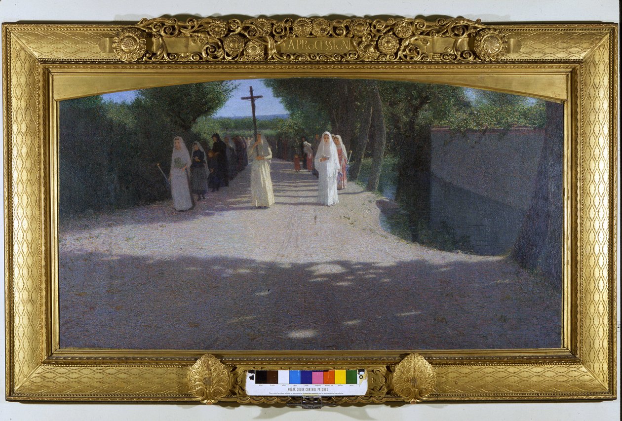 A felvonulás. Giovanni Pellizza da Volpedo (1868-1907) festménye alkotó: Giuseppe Pellizza da Volpedo