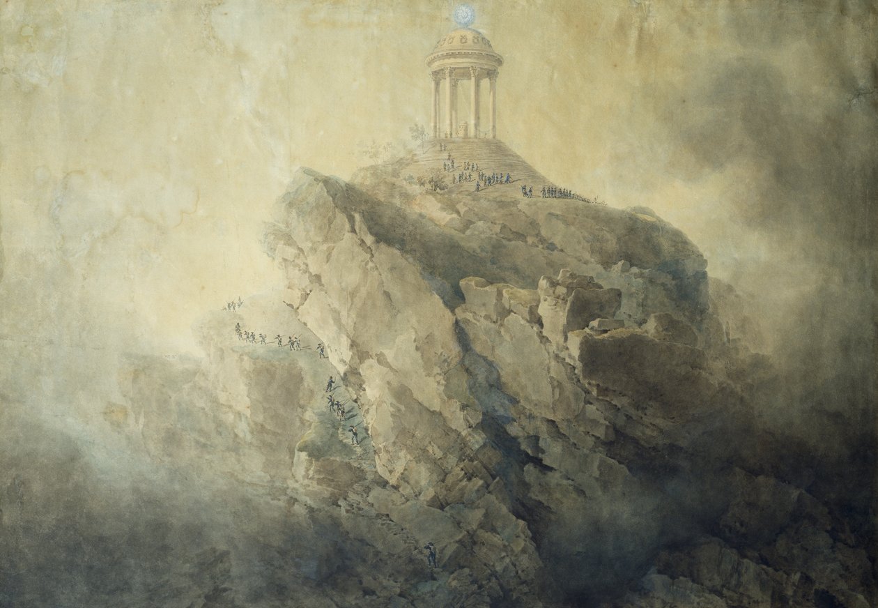 Napóleon allegóriája, Giuseppe Pietro Bagetti (1764-1831), akvarell papíron alkotó: Giuseppe Pietro Bagetti