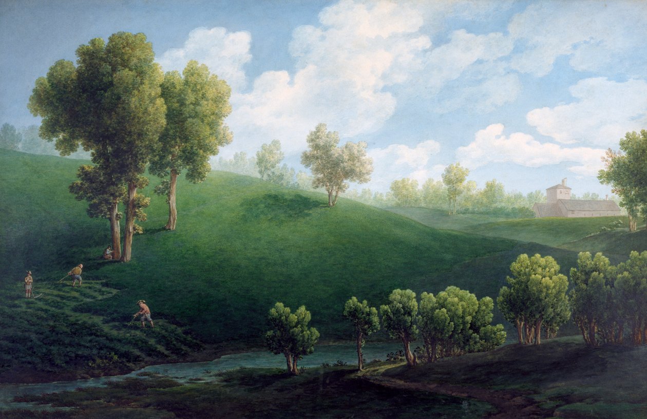 fantasztikus táj, Giuseppe Pietro Bagetti (1764-1831) alkotó: Giuseppe Pietro Bagetti