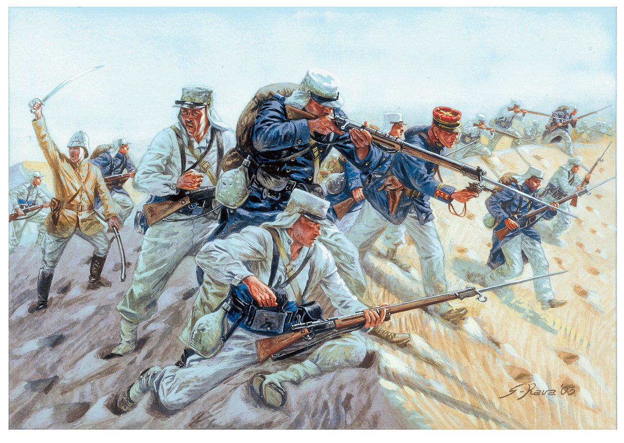 Marche ou creve Soldiers de la Legion etrangere francaise - Francia Idegenlégió: "Illusztráció: Giuseppe Rava alkotó: Giuseppe Rava