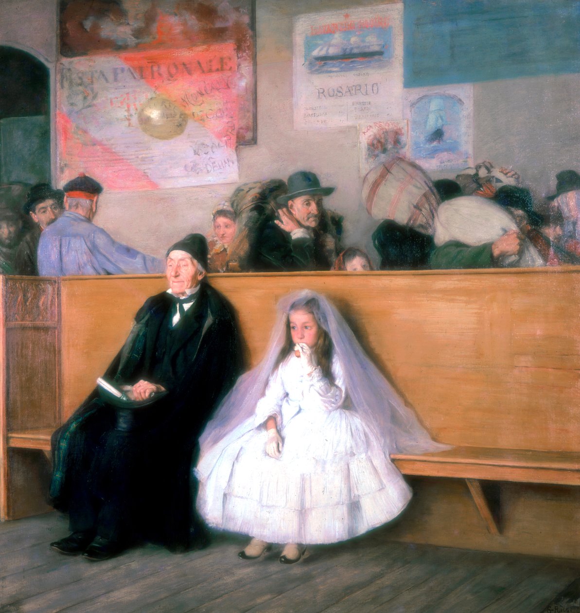 Az állomáson, 1870-1900 alkotó: Giuseppe Ricci
