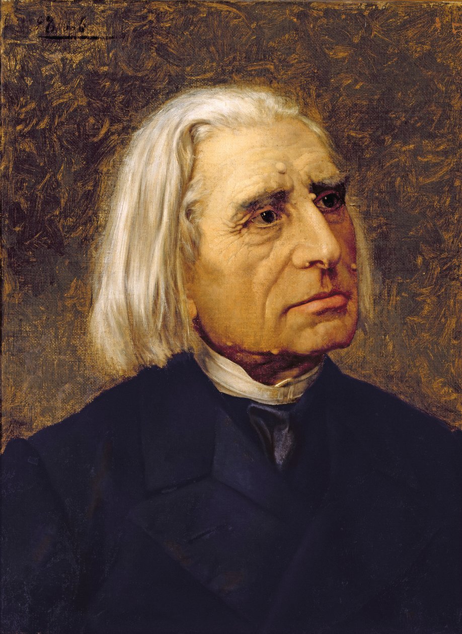 Liszt Ferenc (1811-86) portréja (olaj, vászon) alkotó: Giuseppe Tivoli