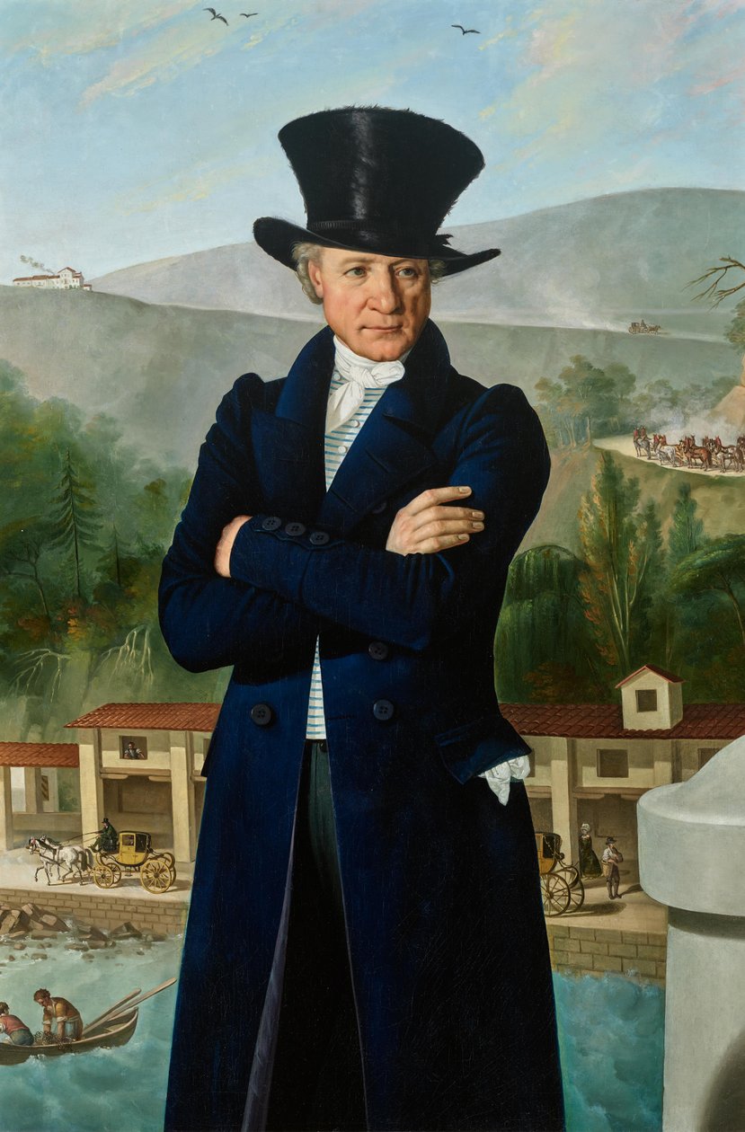 Paolo Preinitsch (Rosegg 1762 - 1840 Trieszt) szállítmányozási vállalkozó a trieszti kikötőben. alkotó: Giuseppe Tominz
