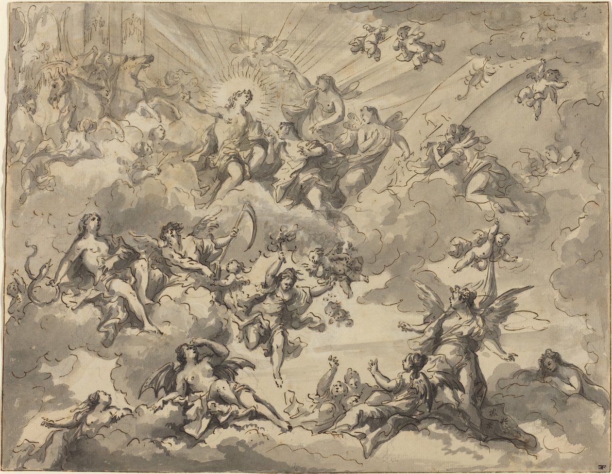 Apollo és a múzsák alkotó: Giuseppe Valeriani