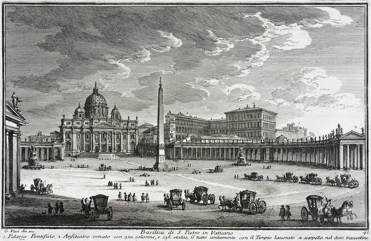 Szent Péter-bazilika, Vatikán, 1753 körül alkotó: Giuseppe Vasi