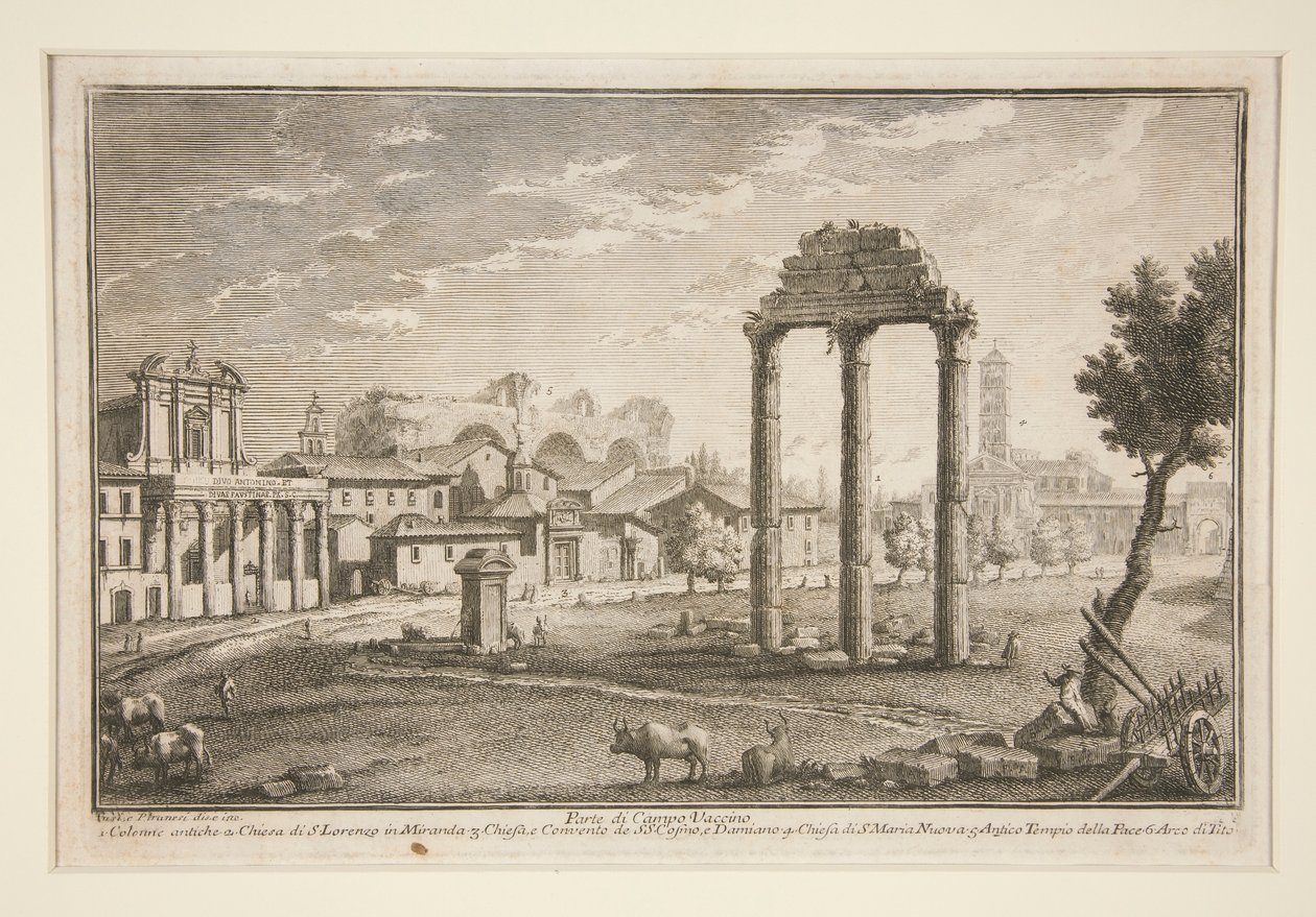 A Campo Vaccino része (A Campo Vaccino része) alkotó: Giuseppe Vasi