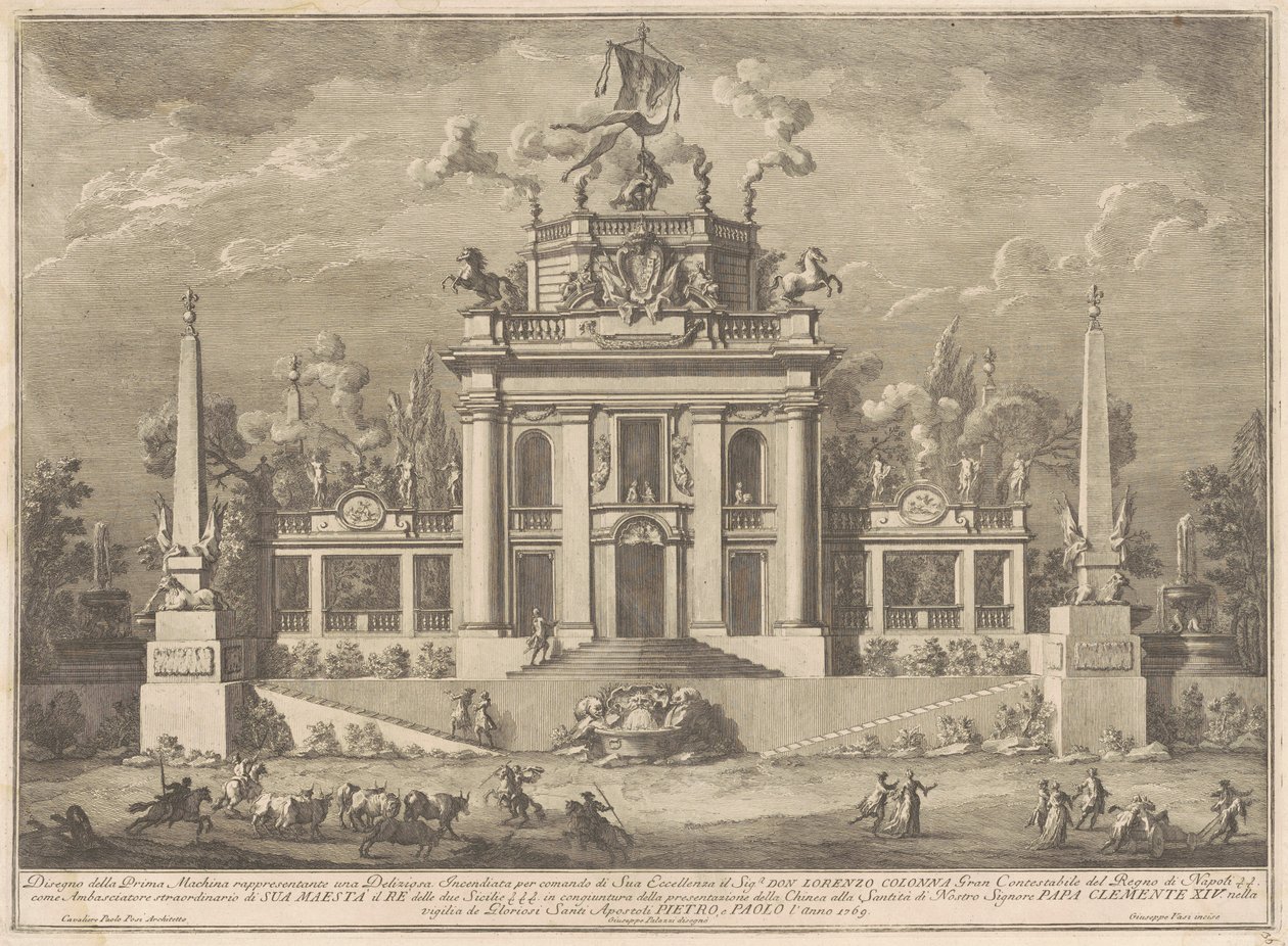 Az első gép Kínában 1769-ben: egy "finom" alkotó: Giuseppe Vasi, after Giuseppe Palazzi, after Paolo Posi