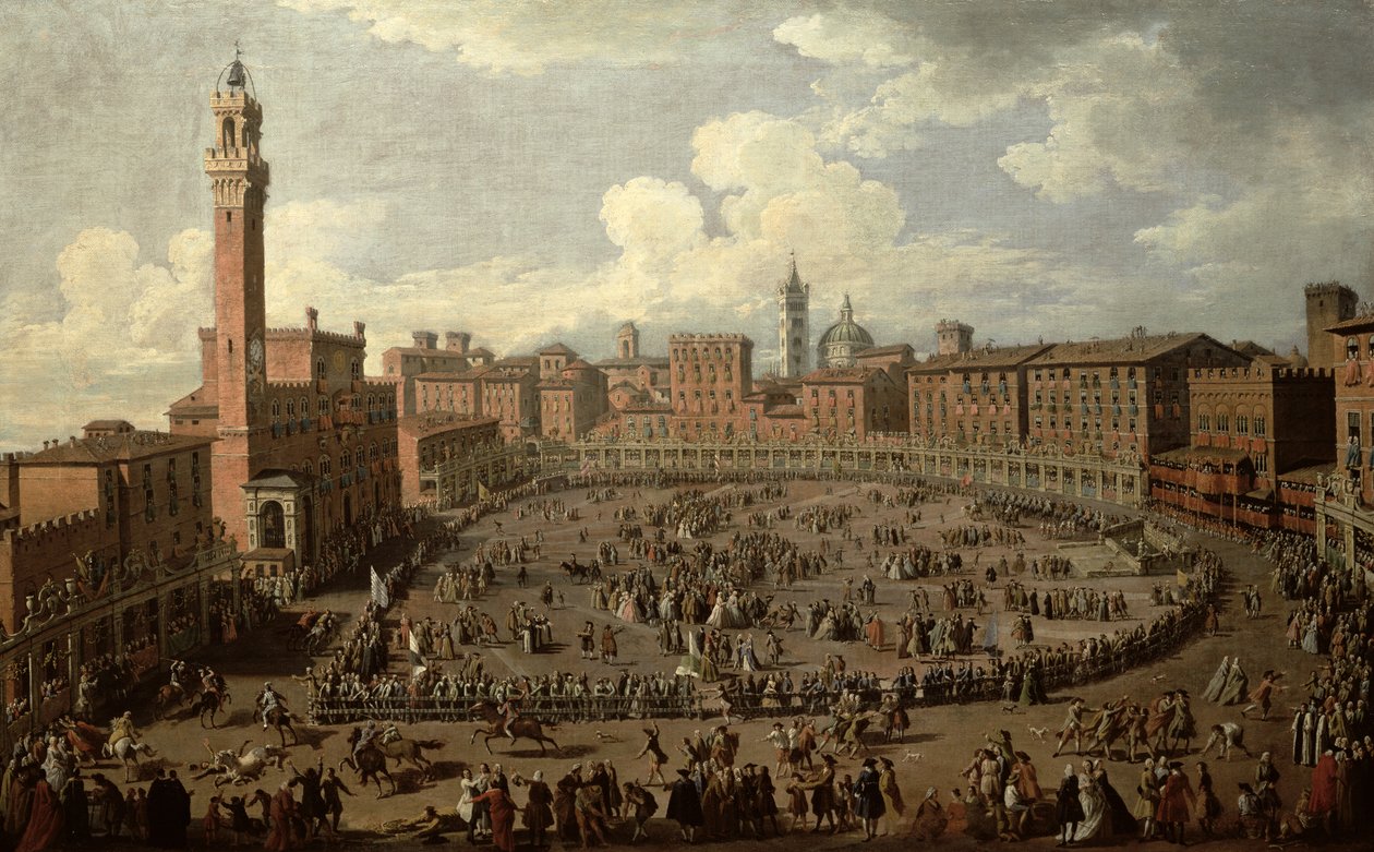 A Palio, Piazza del Campo, Siena alkotó: Giuseppe Zocchi